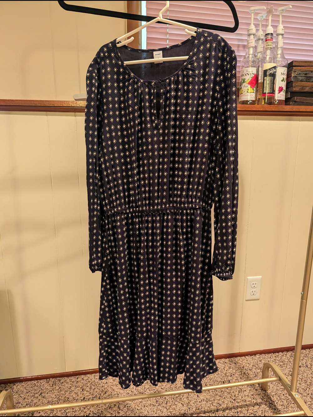 Old Navy Long-Sleeve Patterned  Dress